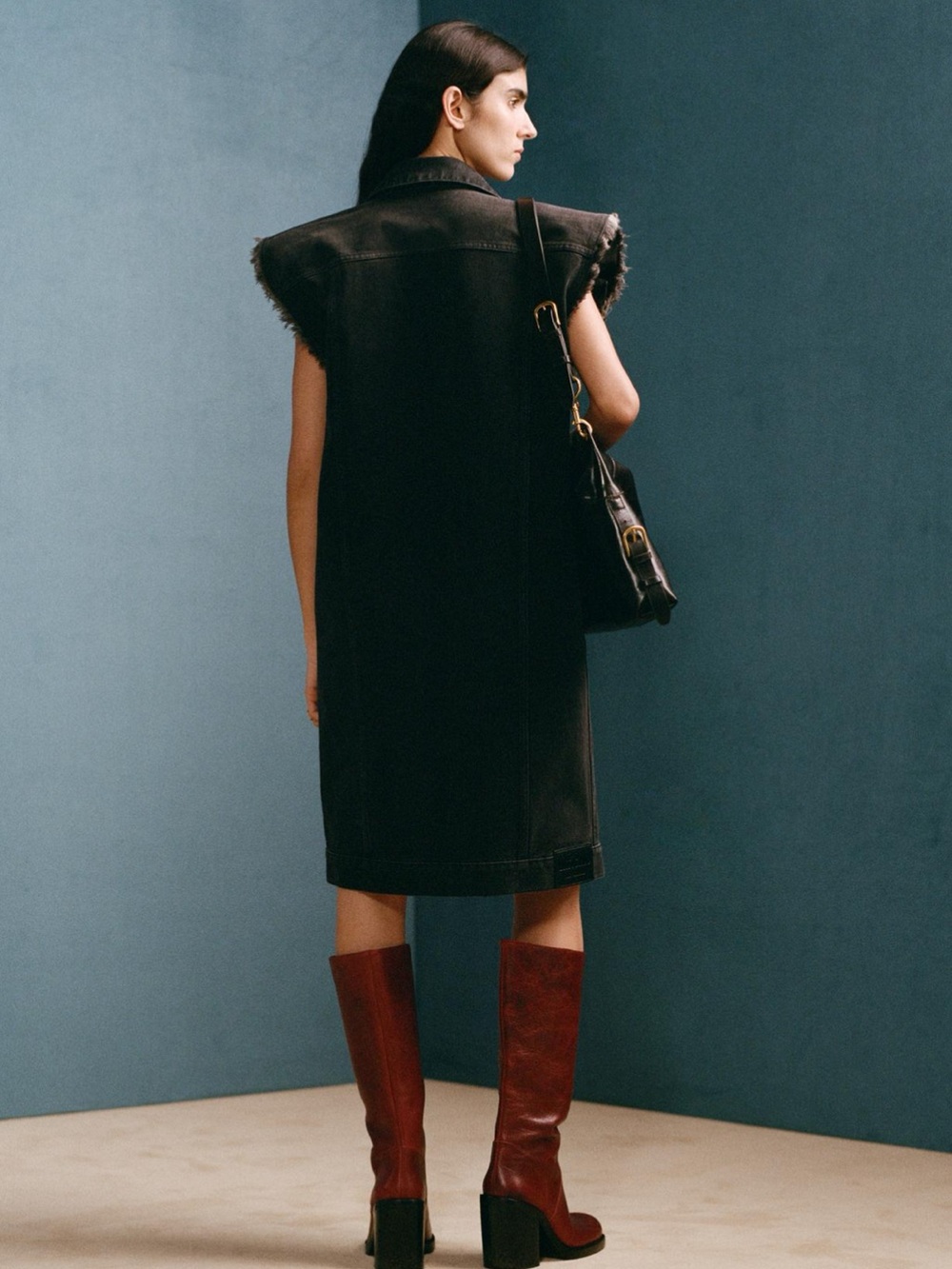 WILLY CHAVARRIA X ZARA SLEEVELESS DENIM DRESS - Picture 3 of 10
